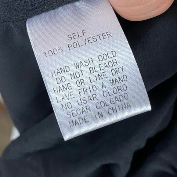 Easel Pleated Halter Top Small Black Sleeveless Tie Neck Detail - Picture 10 of 11